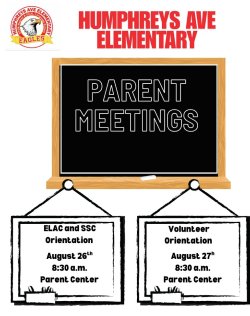 Parent Volunteer Orientation Flyer